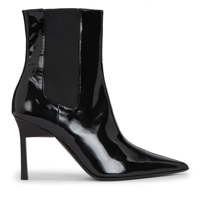 Botki Calvin Klein Geo Stiletto Chelsea Boot 90-Pat HW0HW01809 Czarny - kobiece