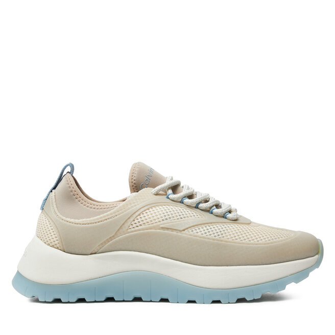 Sneakersy Calvin Klein Runner Lace Up Pearl Mix M HW0HW02079 Beżowy - kobiece
