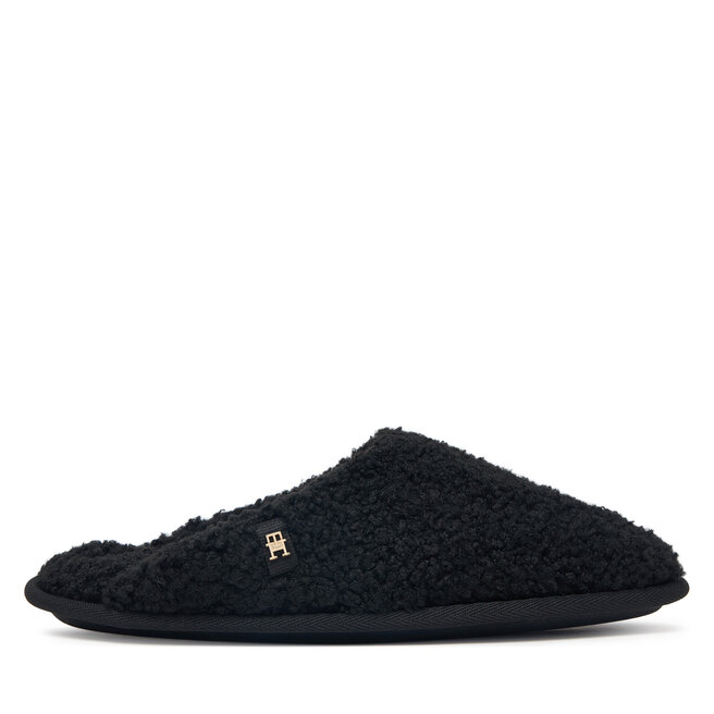 Kapcie Tommy Hilfiger Th House Shoes FW0FW09618 Czarny - kobiece