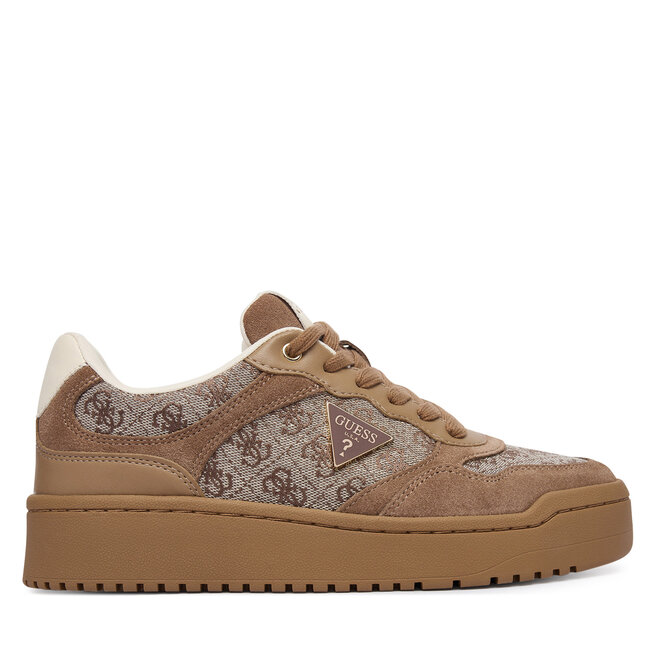 Sneakersy Guess FLTM16 FAL12 Brązowy jasny - kobiece