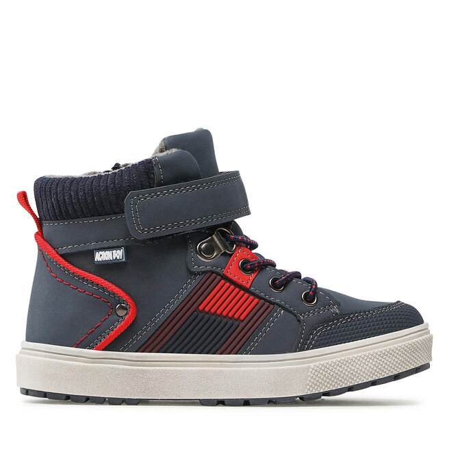 Sneakersy Action Boy AVO-191-328A Granatowy - chłopięce