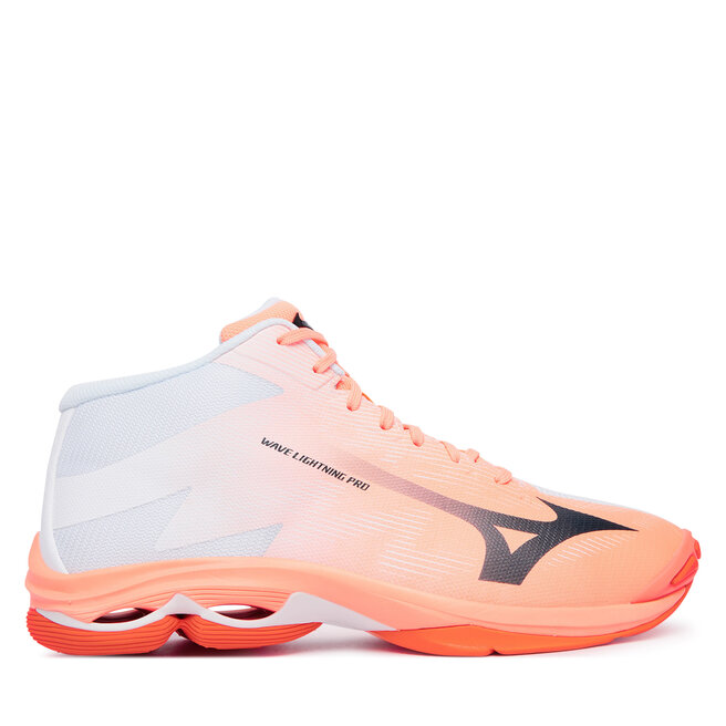 Buty halowe Mizuno Wave Lightning Pro Mid V1GA2665 Koralowy - męskie