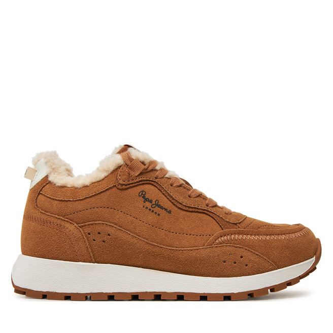 Sneakersy Pepe Jeans PLS60015 Brązowy - kobiece