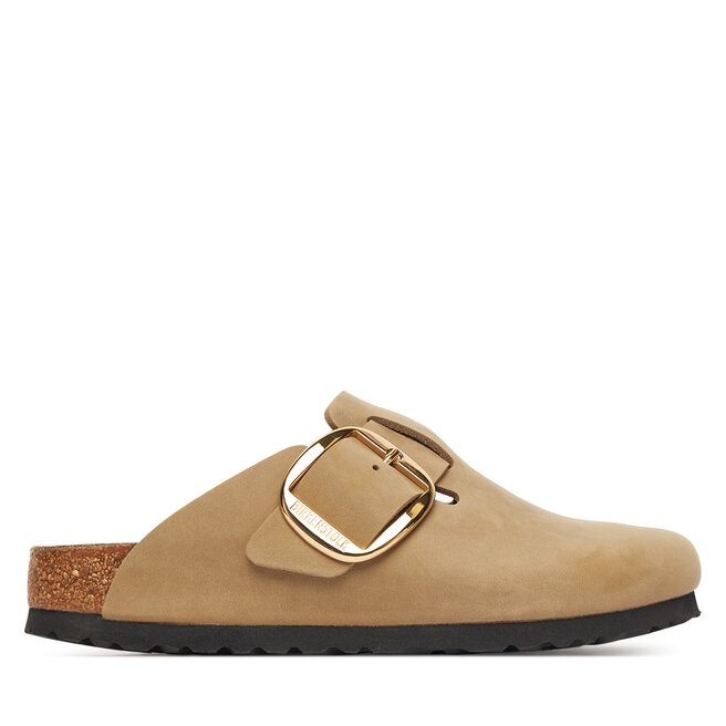 Klapki Birkenstock Boston Big Buckle Hex 1030425 Brązowy -