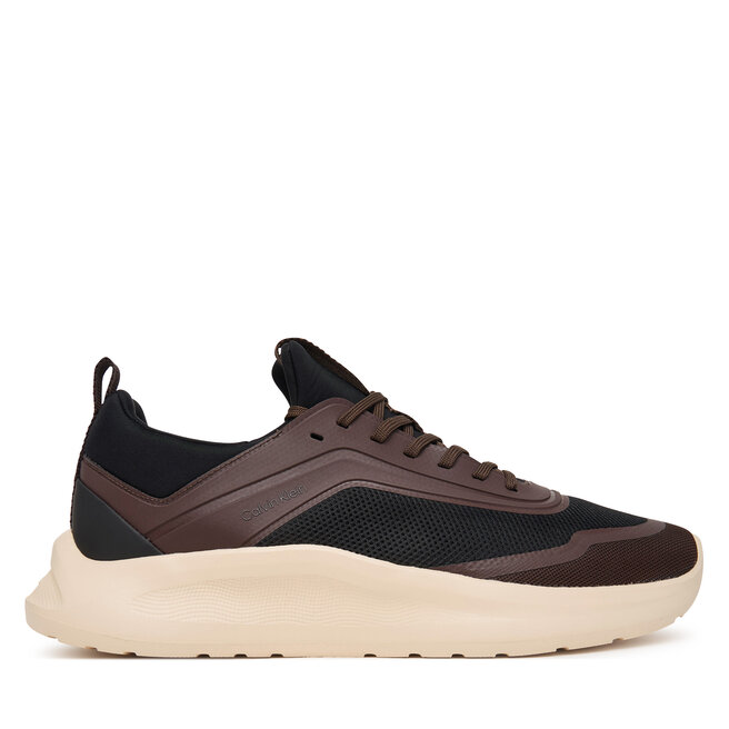 Sneakersy Calvin Klein Light Eva Run Lace Sock Mm HM0HM02164 Brązowy - męskie