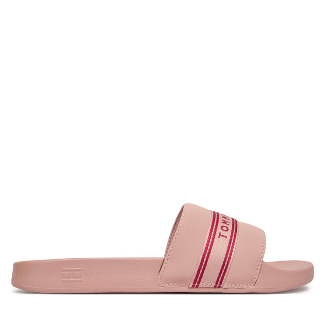 Klapki Tommy Hilfiger Logo Tape Webbing FW0FW09359 Różowy -