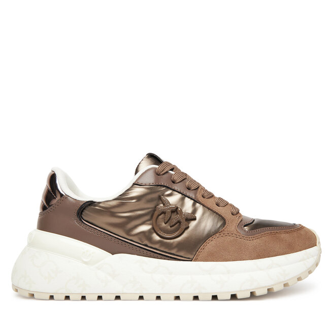 Sneakersy PINKO Gem 07 SS0055P106 Brązowy - kobiece