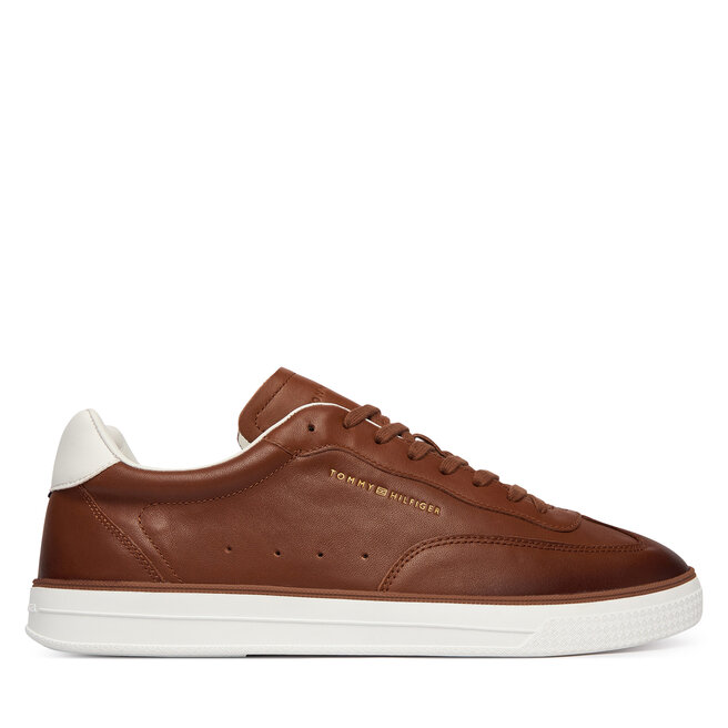 Sneakersy Tommy Hilfiger Th Lo Lux 1A2 Cognac FM0FM05870 Brązowy - męskie