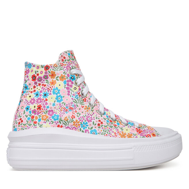 Sneakersy Converse Chuck Taylor All Star Move Platform Mini Flowers A14968C Kolorowy - kobiece