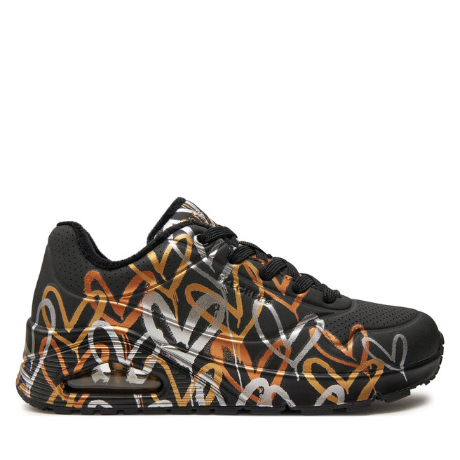 Sneakersy Skechers Metallic Love 155523/BKGD Czarny - kobiece