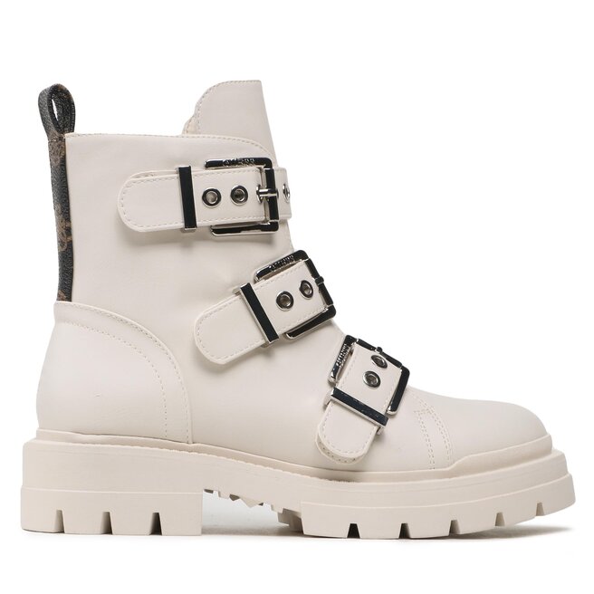Botki Guess FL7OBI LEA10 Écru - kobiece