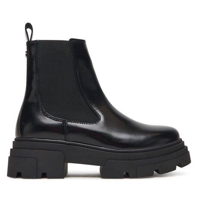 Sztyblety Tommy Hilfiger Shiny FW0FW09042 Czarny - kobiece