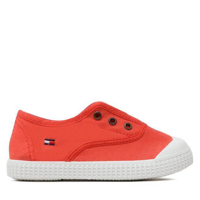 Trampki Tommy Hilfiger Low Cut Easy-On Sneaker T1X9-32824-0890 S Koralowy - chłopięce