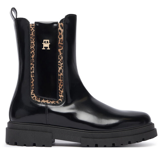 Botki Tommy Hilfiger T4A5-35175-1453999 D Czarny - dziewczęce