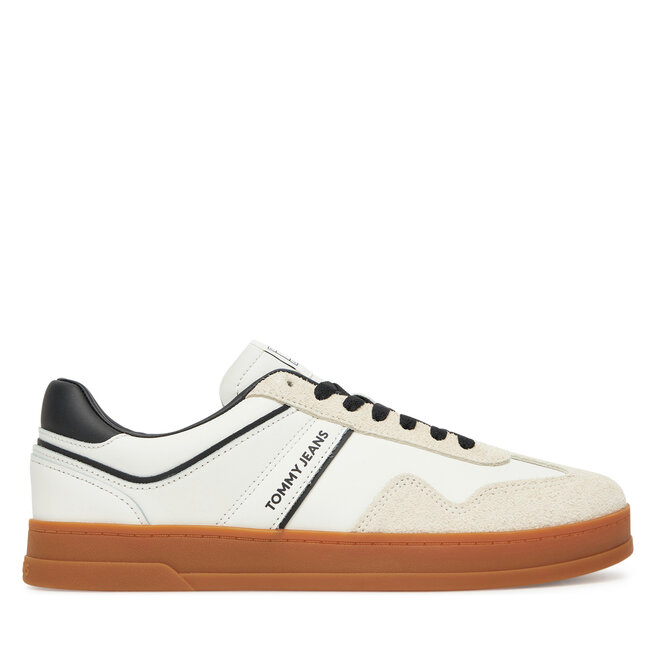 Sneakersy Tommy Jeans The Greenwich Leather EM0EM01587 Écru - męskie