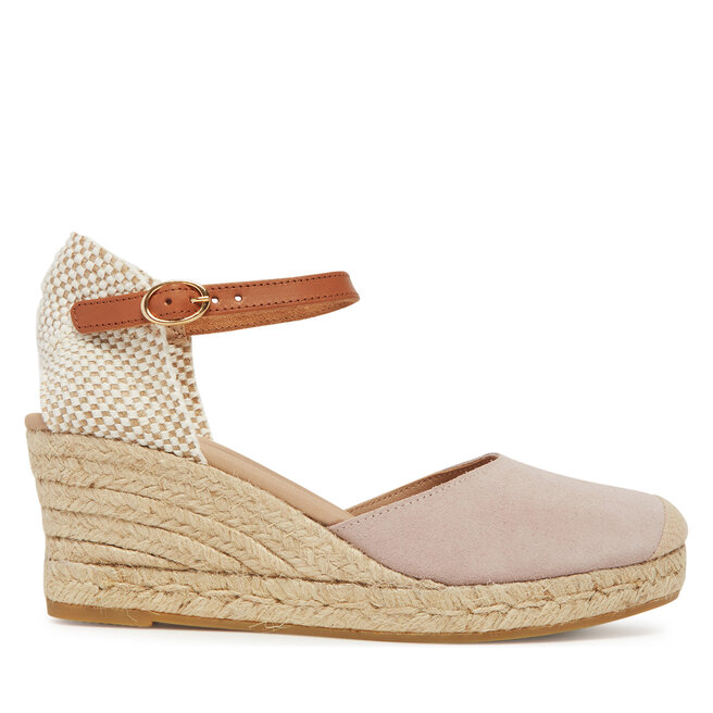 Espadryle Genuins Carina Velour G106385 Różowy - kobiece