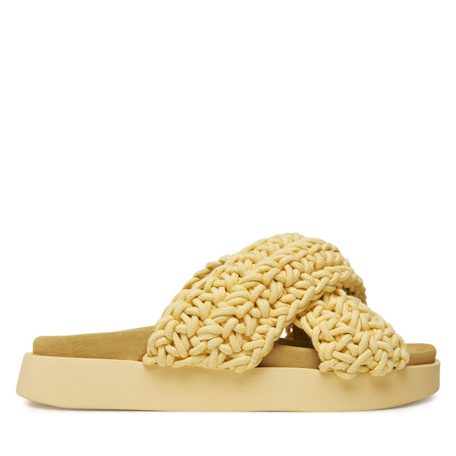 Klapki Inuikii Woven 70104-105 Żółty -