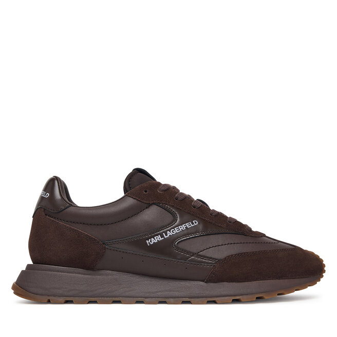 Sneakersy KARL LAGERFELD Kairo KL51117 Brązowy ciemny - męskie