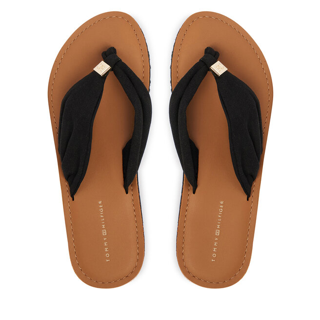 Japonki Tommy Hilfiger Th Ltr Footbed Summer Sandal FW0FW09194 Czarny -
