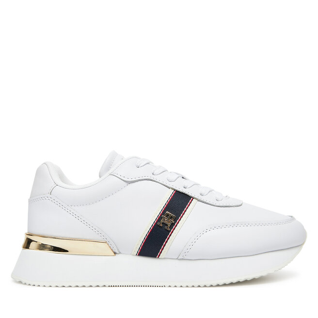 Sneakersy Tommy Hilfiger Webbing Runner FW0FW08904 Biały - kobiece