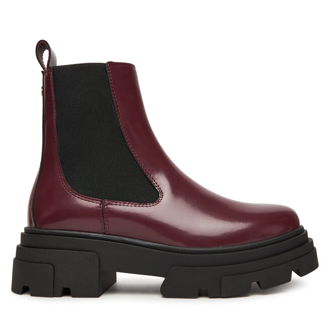 Sztyblety Tommy Hilfiger Shiny FW0FW09042 Brązowy - kobiece