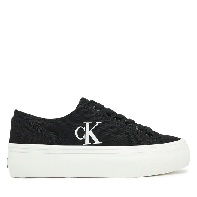 Tenisówki Calvin Klein Jeans Vulc Flatform Low Cv Mg YW0YW01763 Czarny - kobiece