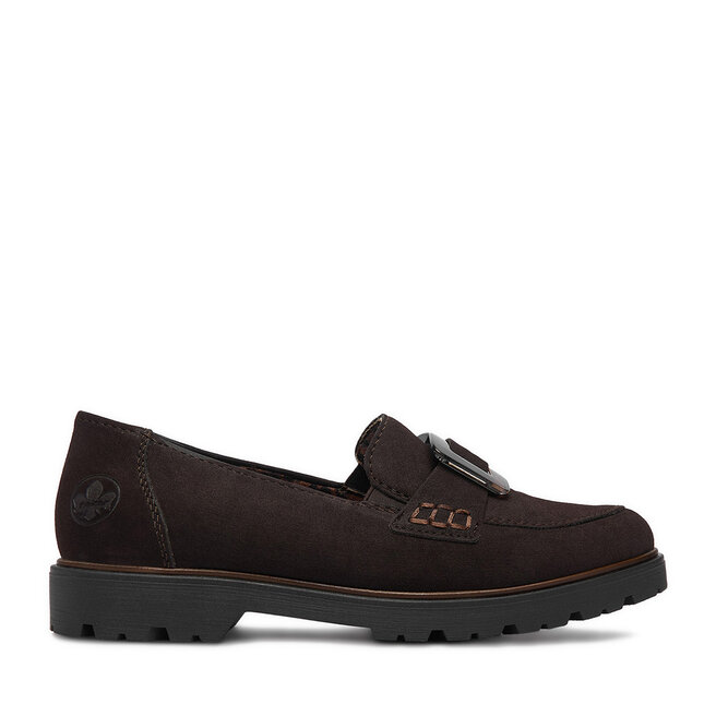 Loafersy Rieker CEO-45553-25 Brązowy ciemny - kobiece