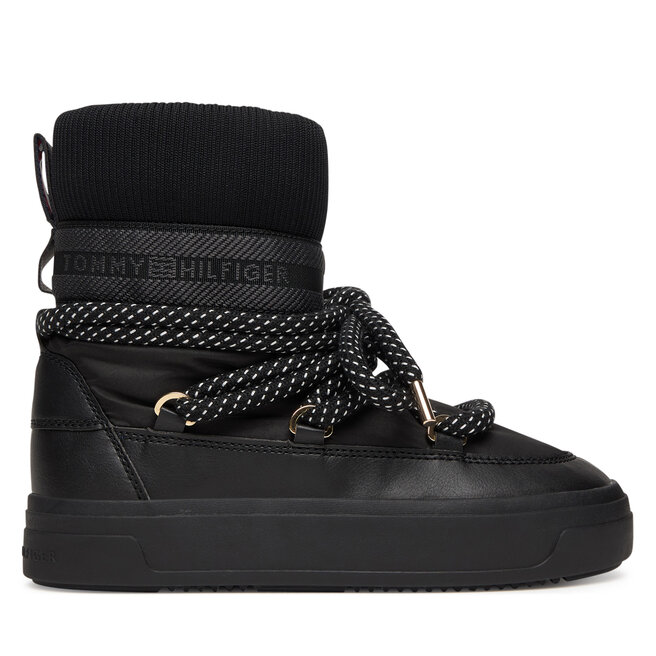 Śniegowce Tommy Hilfiger Snow Boot Water Repellent FW0FW09260 Czarny - kobiece