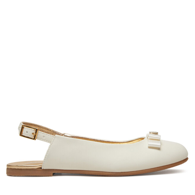 Sandały Tommy Hilfiger Ballerina Chanel T4A3-33929-0206 S Écru - dziewczęce