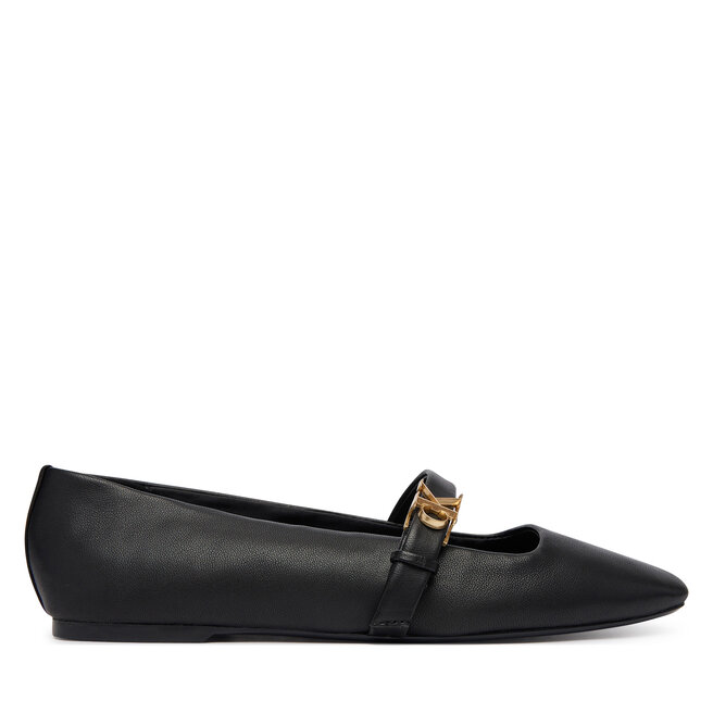 Baleriny Calvin Klein Squared Ballerina Mj Lth Mg Hdw HW0HW03430 Czarny -