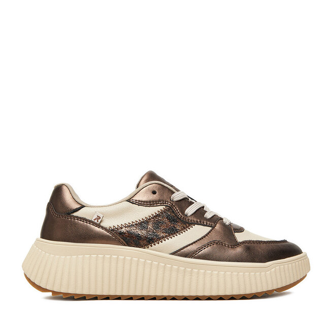Sneakersy Rieker W1702-60 Beżowy - kobiece