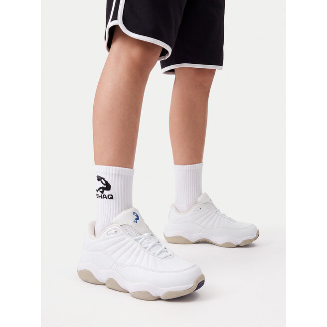Buty do koszykówki SHAQ EO-NET LOW AQ95089B-WT Biały - dziecięce