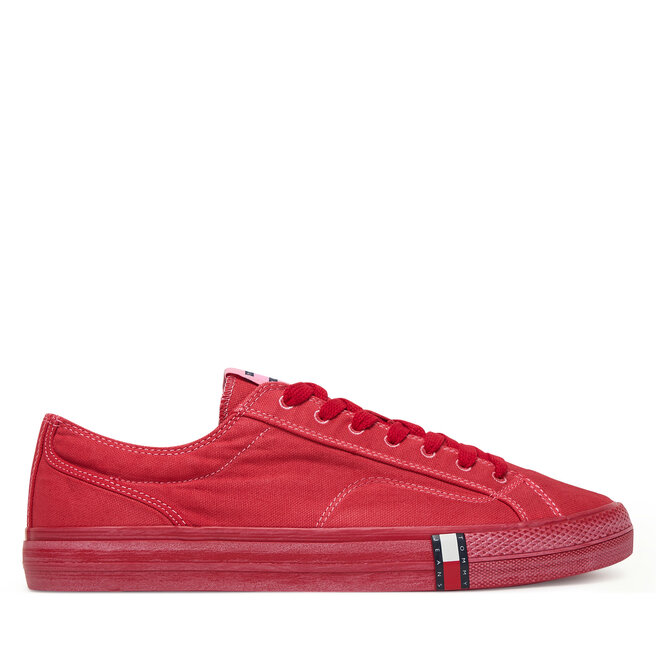 Tenisówki Tommy Jeans Archive Vulc. Y2K Washed Canvas EM0EM01720 Czerwony - męskie