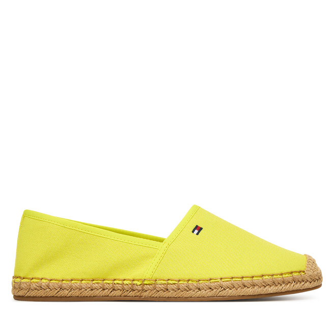 Espadryle Tommy Hilfiger Flag Canvas Espadrille FW0FW08541 Zielony - kobiece