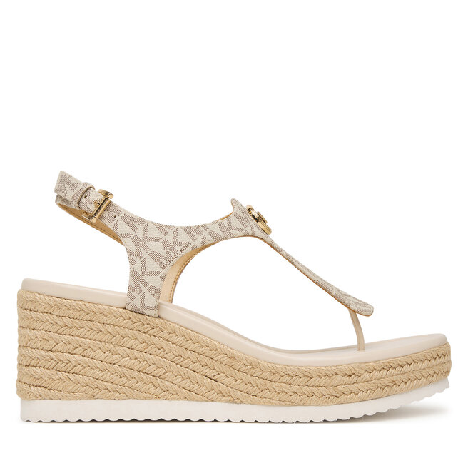 Espadryle MICHAEL Michael Kors Val Thong Wedge 40S6VAMS1B Écru - kobiece