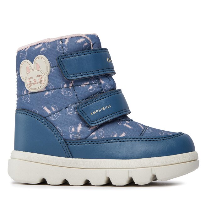 Śniegowce Geox B Willaboom Girl B A B365AC 000MN C4005 S Niebieski - dziewczęce