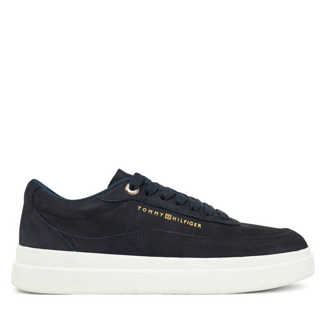 Sneakersy Tommy Hilfiger Modern Court Sneaker Nubuck FW0FW08462 Granatowy - kobiece