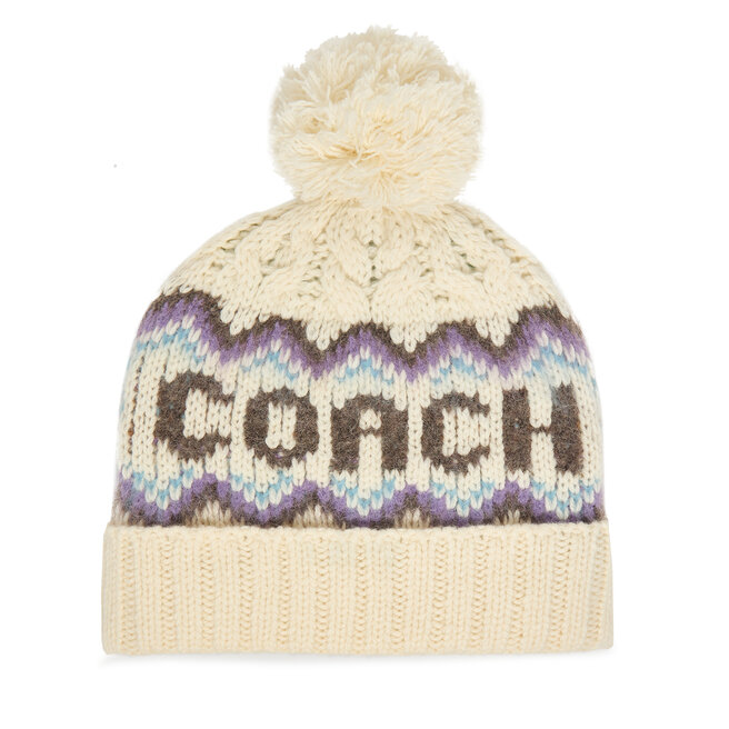 Czapka Coach CCL51 Kremowy -