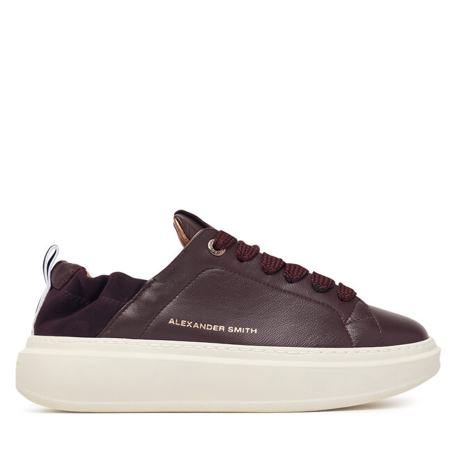 Sneakersy Alexander Smith Wembley Rouched ASBEWAW-0183 Brązowy ciemny - kobiece