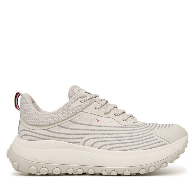 Sneakersy Tommy Hilfiger The Canyon X Knit FW0FW09674 Szary jasny - kobiece