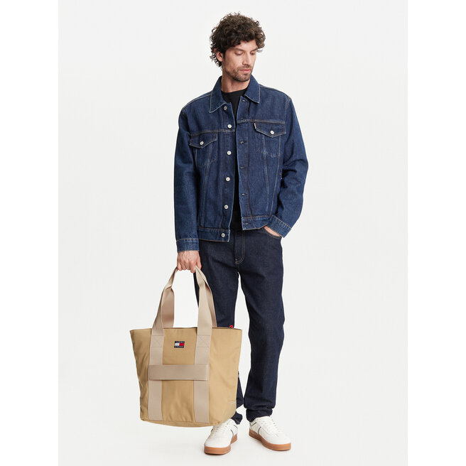 Torba Tommy Jeans Retro Cool Tote AM0AM13278 Beżowy -
