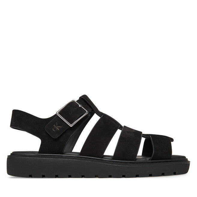 Sandały Calvin Klein Jeans Fisherman Hw Sandal Lth YW0YW01962 Czarny - kobiece
