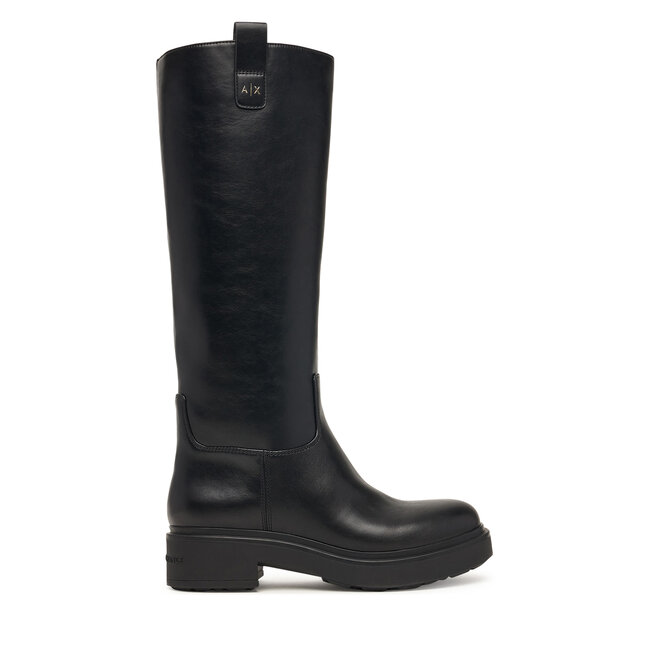Kozaki Armani Exchange XW003089 AF17451 UC001 Czarny - kobiece