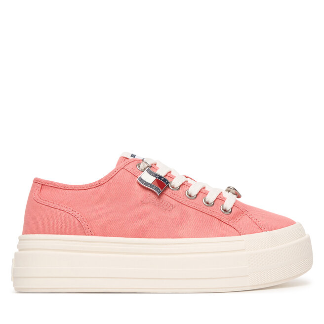 Sneakersy Tommy Jeans Tjw Flatform Sneaker Charms EN0EN02959 Różowy - kobiece