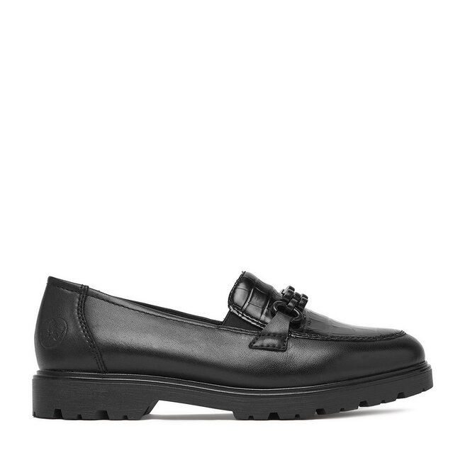 Loafersy Rieker CEO-45561-01 Czarny - kobiece