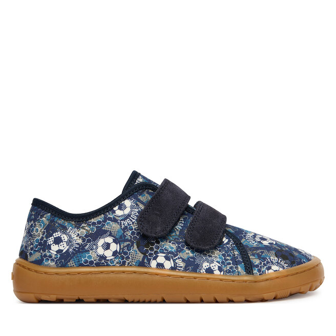 Kapcie Froddo Barefoot Canvas G1700440-7 D Niebieski - chłopięce
