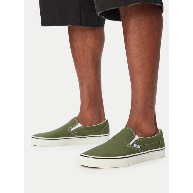 Tenisówki Vans Classic Slip-On VN000Z7AGRK1 Zielony - męskie