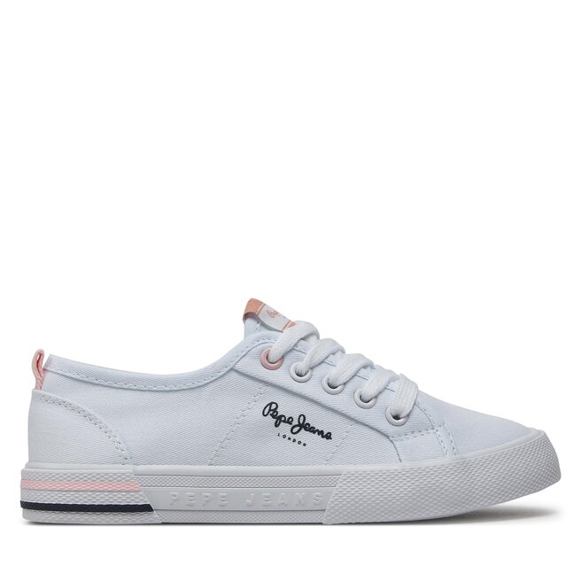 Tenisówki Pepe Jeans Brady Basic G PGS30604 Biały - dziewczęce