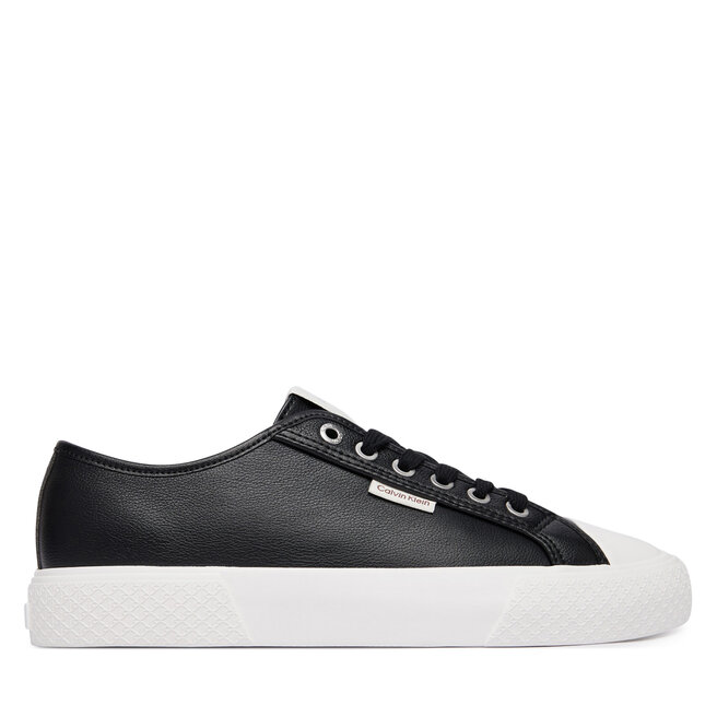 Trampki Calvin Klein Vulc Lace Up Low Lth HW0HW03077 Czarny - kobiece