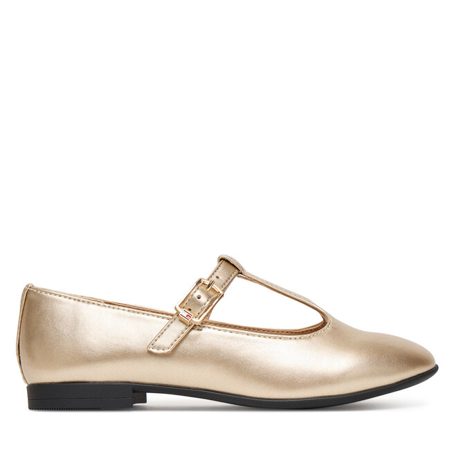 Baleriny Tommy Hilfiger T3A3-34001-1372 S Złoty -